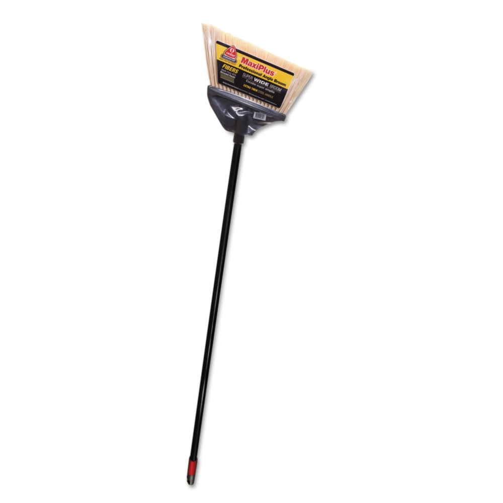 O-Cedar MaxiPlus Professional Angle Brooms, Black, Pack Of 4 Brooms