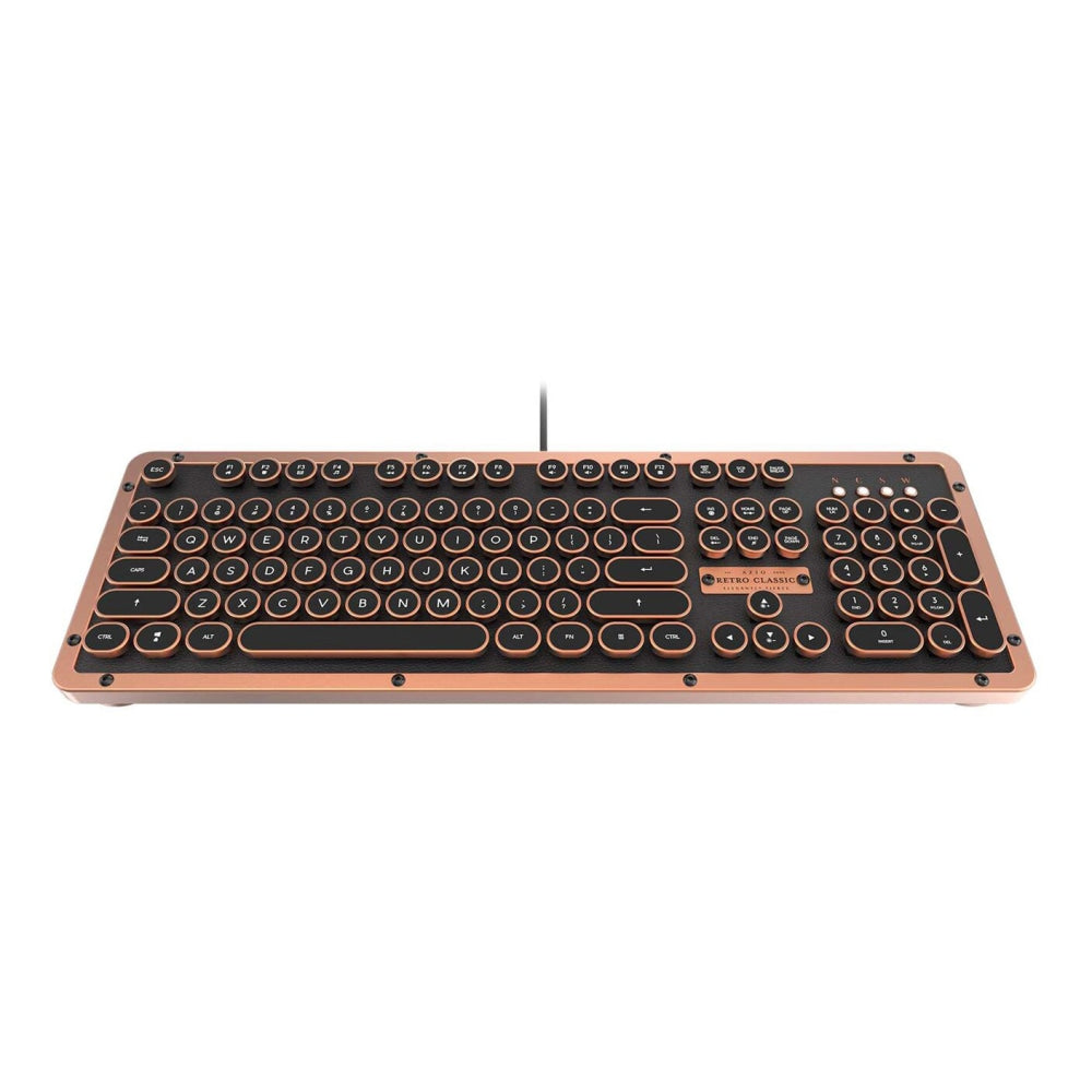 Azio Retro Classic Vintage Typewriter Mechanical USB Keyboard, Artisan, MK-RETRO-L-03-US