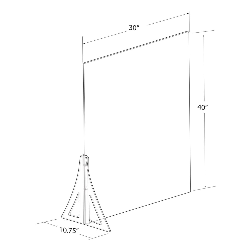 Azar Displays Cashier Shields, 30inL x 40inH, Clear, Set Of 2 Shields