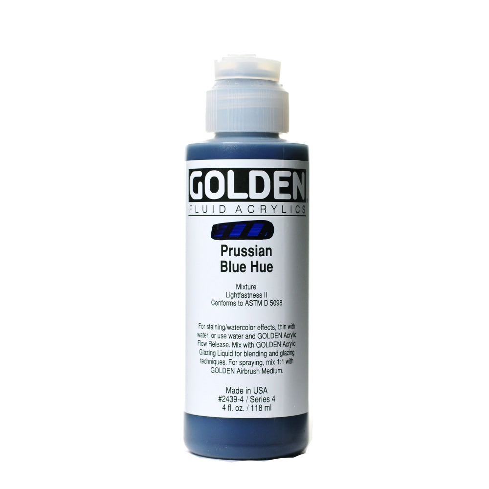 Golden Fluid Acrylic Paint, 4 Oz, Historical Prussian Blue Hue