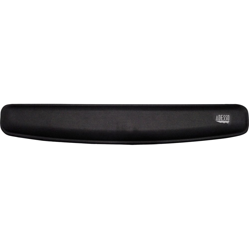 Adesso Memory Foam Keyboard Wrist Rest - 0.88in x 3.25in Dimension - Black - Rubber, Fiber, Memory Foam - Anti-slip