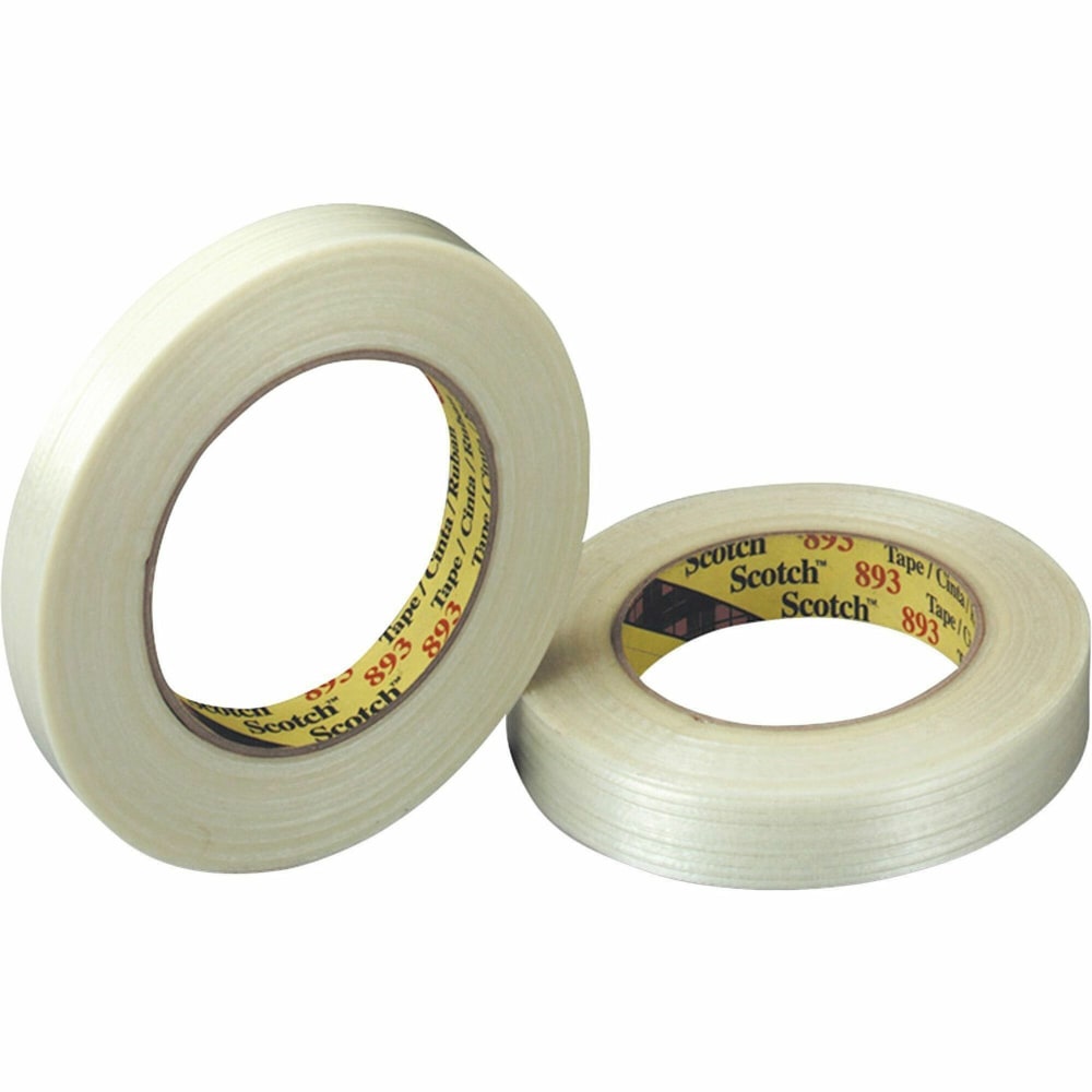 Scotch General Purpose Filament Tape - 1in Width x 60 Yd. Length - 3in Core - Glass Yarn Backing - 1 / Roll - Clear