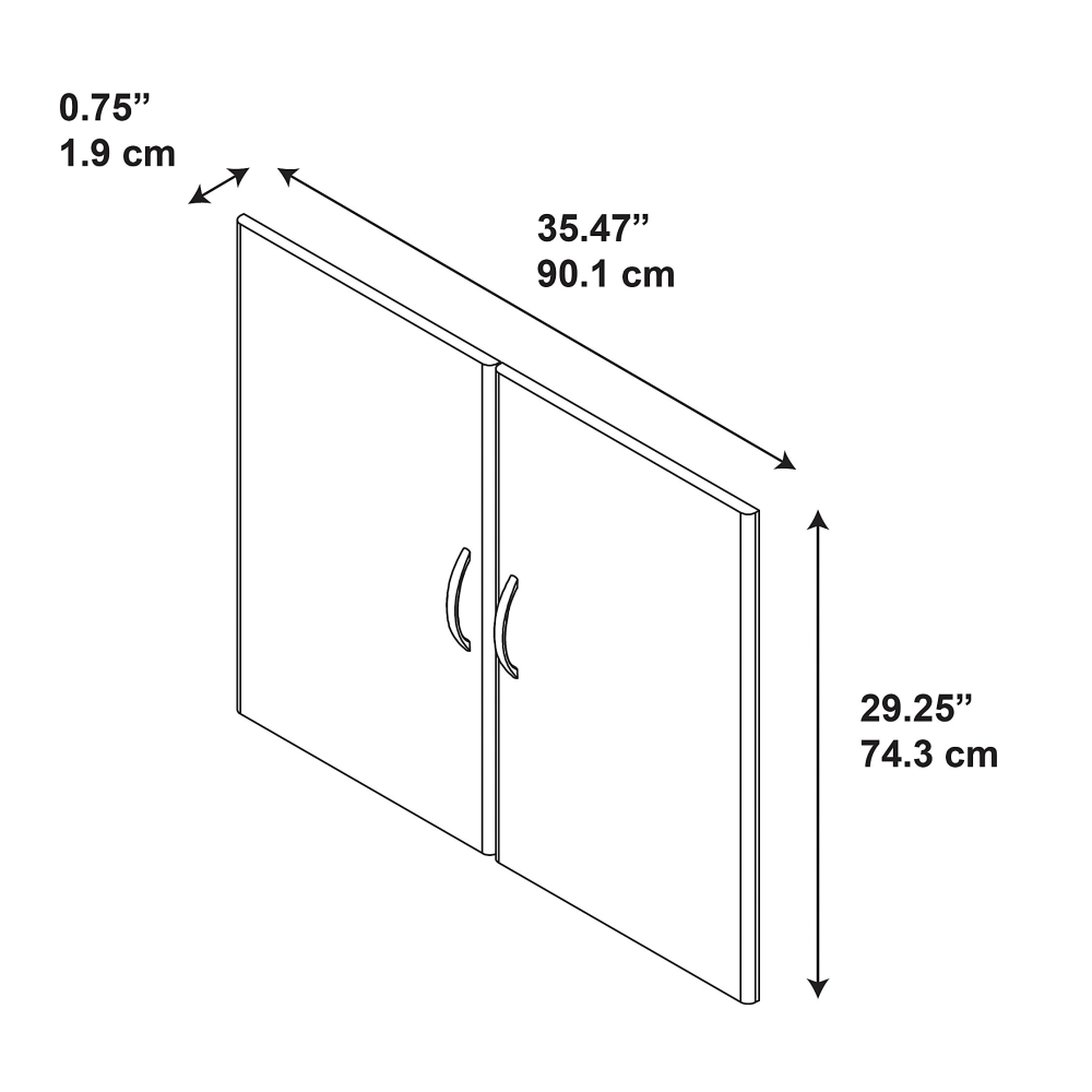 Bush Business Furniture Components Half-Height 2 Door Kit, Hansen Cherry, Standard Delivery