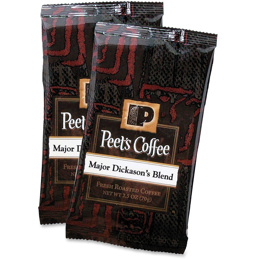 Peets Coffee & Tea Single-Serve Coffee Packets, Major Dickasons Blend Coffee, Carton Of 18