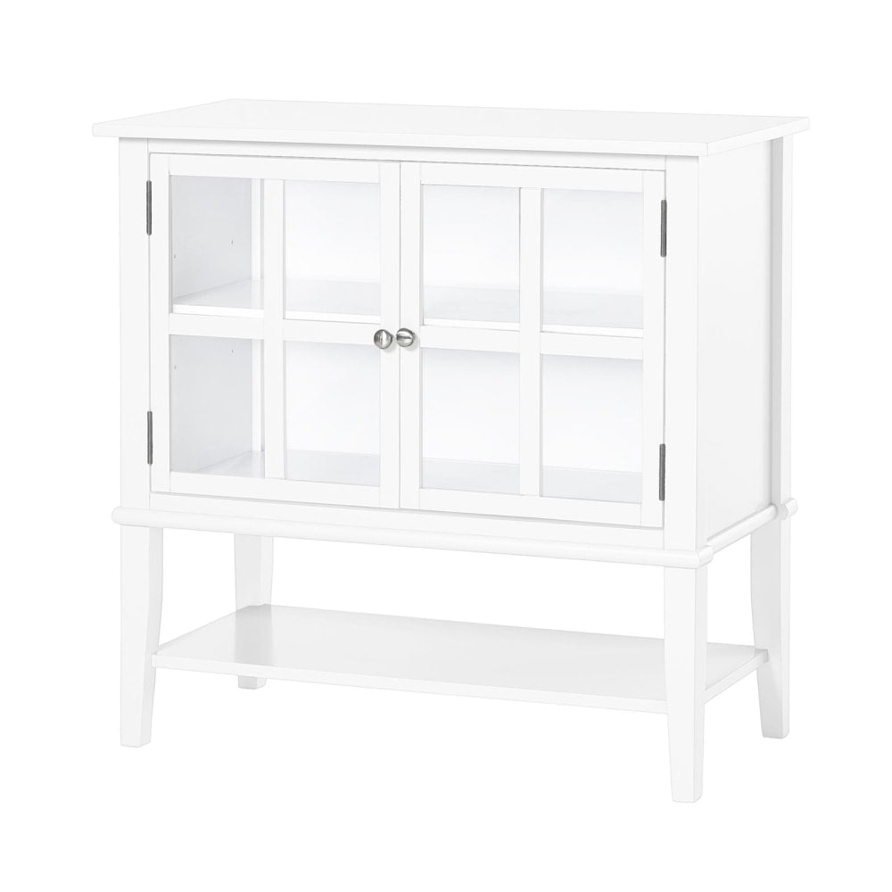 Ameriwood Home Franklin 2-Door Storage Cabinet, 2 Shelves, White