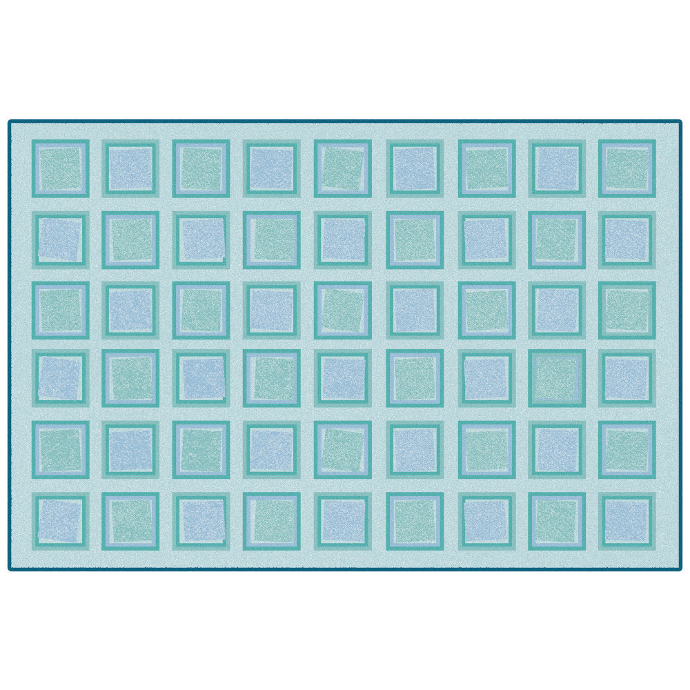 Carpets for Kids KID$Value Rugs Squared Decorative Rug, 3ft x 4ft6in, Blue