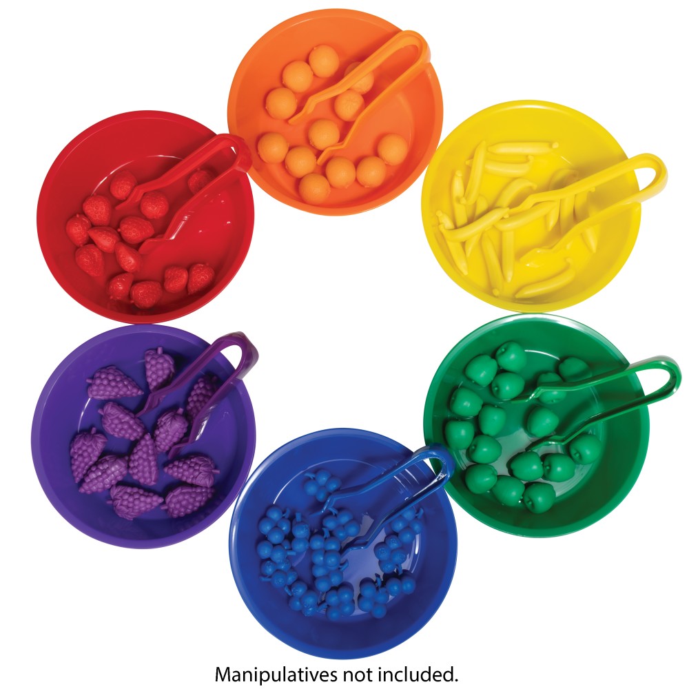 Edx Education 12-Piece Sorting Bowls And Tweezer Set, Grades PreK-2