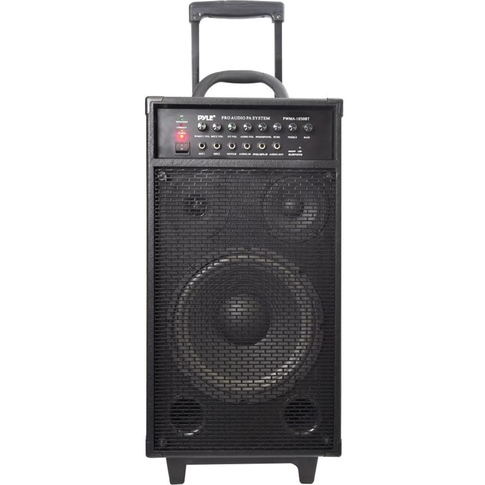 PylePro PWMA1050BT Portable Bluetooth Speaker System - 400 W RMS - Black - Stand Mountable - 35 Hz to 20 kHz - Battery Rechargeable