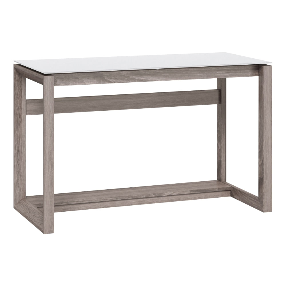 Whalen Cecile 48inW Writing Desk, Snowdrift White/Fossil Greige Oak