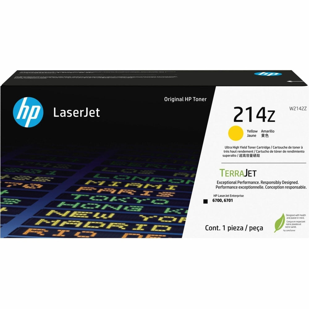 HP 214Z Yellow Ultra-High Yield LaserJet Toner Cartridge, W2142Z