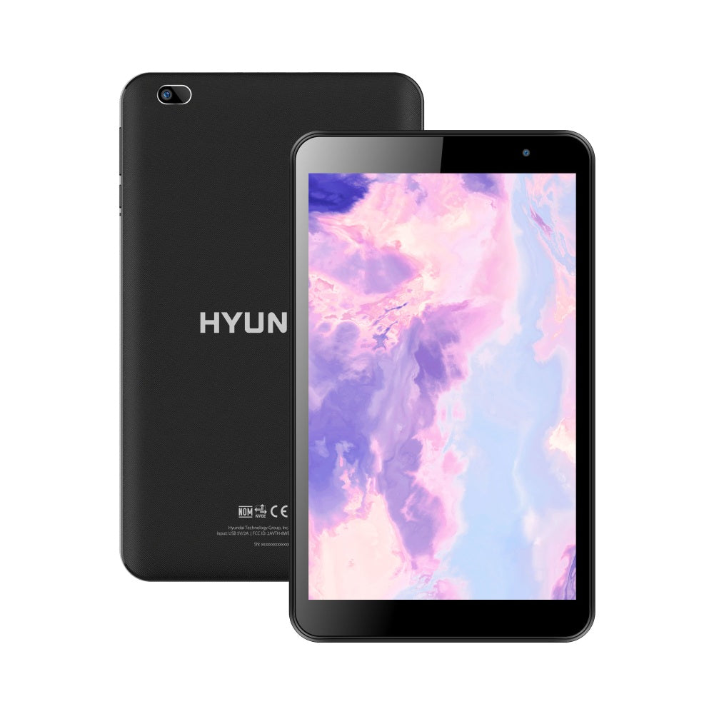 Hyundai HYtab Plus 8WB1 Wi-Fi Tablet, 8in Screen, 2GB Memory, 32GB Hard Drive, Android 11 Go, Black