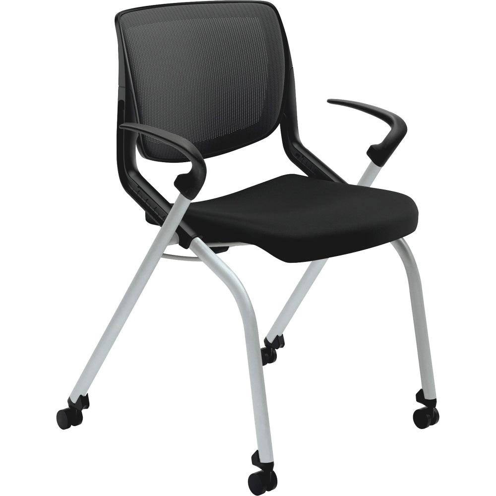 HON Motivate Nesting/Stacking Flex-Back Chair, Black/Platinum