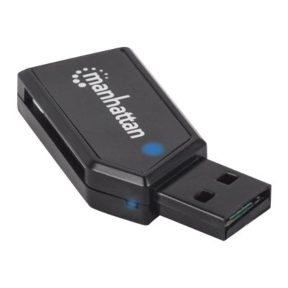 Manhattan External Mini USB 2.0 Multi-Card Reader/Writer, Black