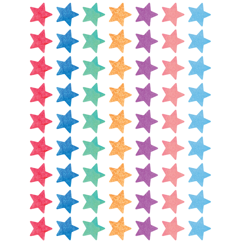 Teacher Created Resources Mini Stickers, Watercolor Stars, 378 Stickers Per Pack, Set Of 12 Packs