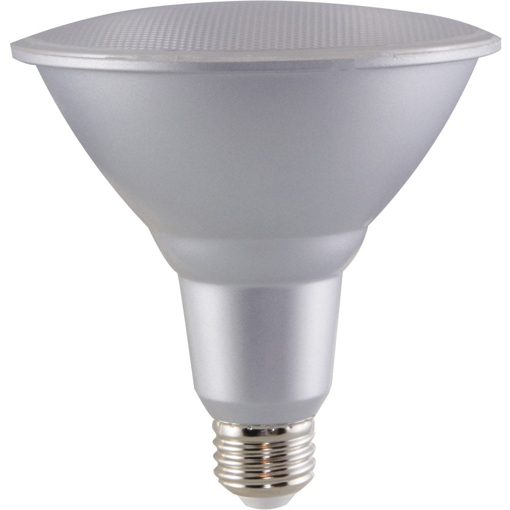 Satco 15W PAR38 LED Bulb - 15 W - 90 W Incandescent Equivalent Wattage - 120 V AC - 1200 lm - Parabolic Reflector - PAR38 Size - Clear - Warm White Light Color - E26 Base - 25000 Hour - 4940.3 deg.F (2726.8 deg.C) Color Temperature - 90 CRI