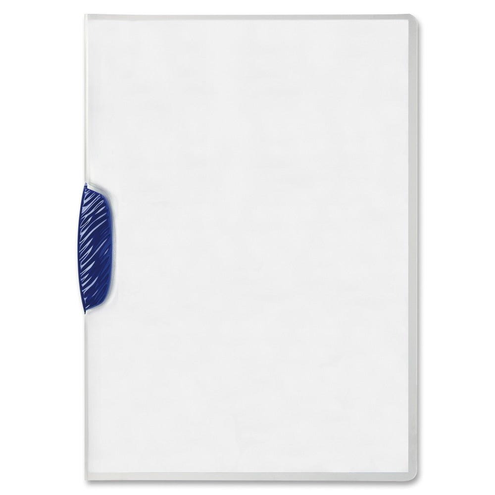 DURABLE SWINGCLIP Report Cover - Letter Size 8 1/2in x 11in - 30 Sheet Capacity - Punchless - Vinyl - Dark Blue Clip