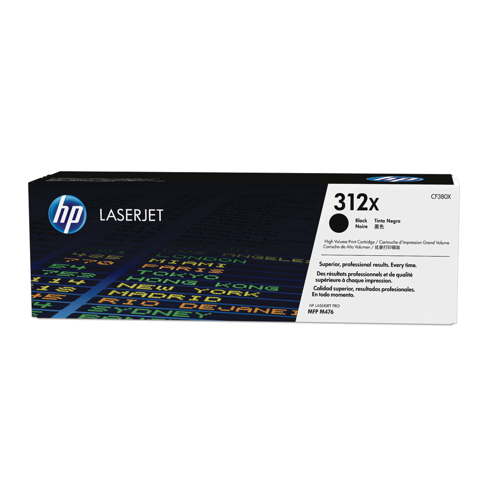 HP 312X Black High Yield Toner Cartridge, CF380X