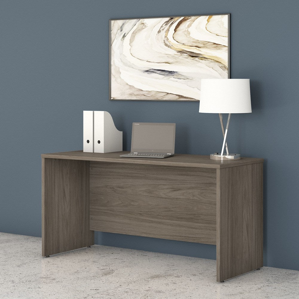 Bush Business Furniture Studio C 60inW Computer Desk Credenza, Modern Hickory, Standard Delivery