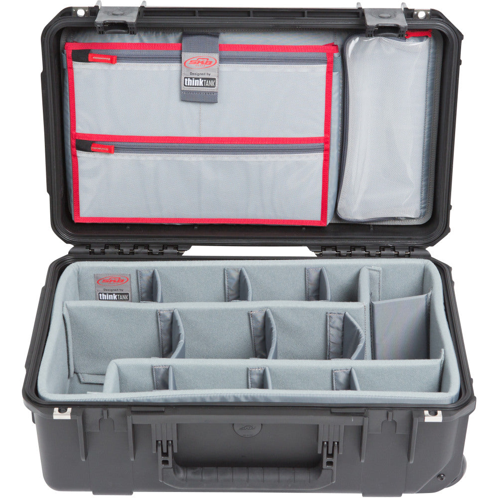 SKB Cases iSeries Protective Case With Padded Dividers And Wheels, 19-1/2in x 10-1/2in x 6-3/4in, Black