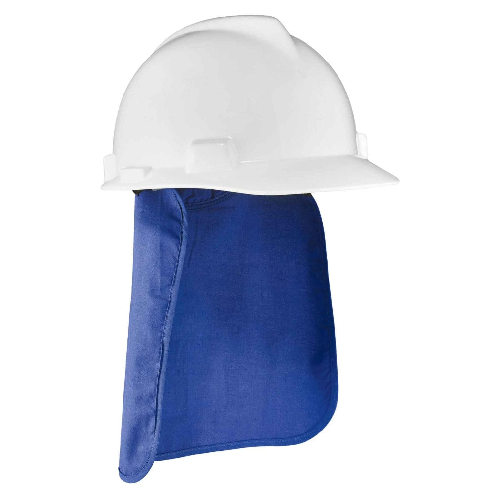 Ergodyne Chill-Its 6717 Evaporative Cooling Hard Hat Pads With Neck Shade, One Size, Blue, Pack Of 24 Pads