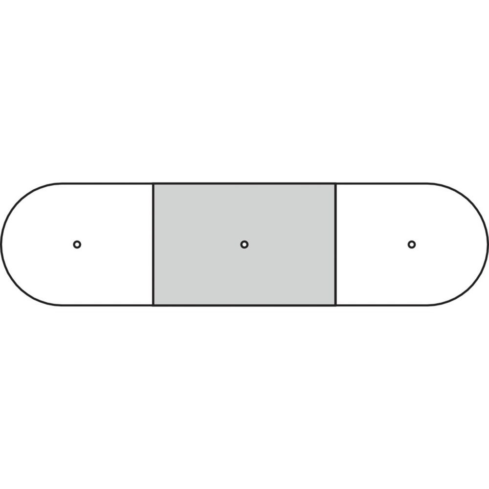 Lorell Prominence 2.0 Half-Racetrack Conference Tabletop - 60in x 48in x 1.5in , 0.1in Edge - Band Edge - Material: Particleboard - Finish: Laminate, Gray Elm