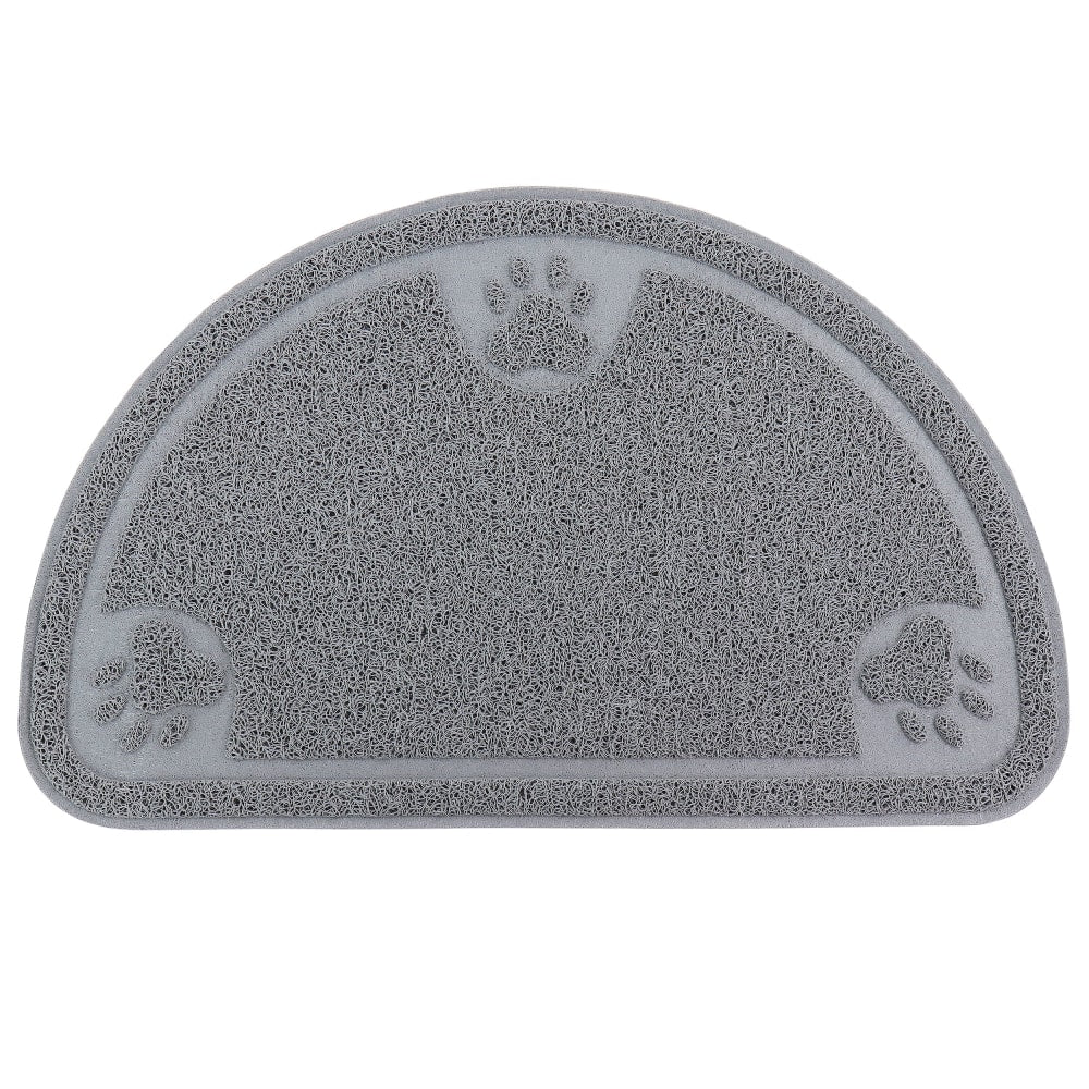 Gibson Home Pet Elements Paw Print Place Mat, 14-1/4in x 23-5/8in, Gray