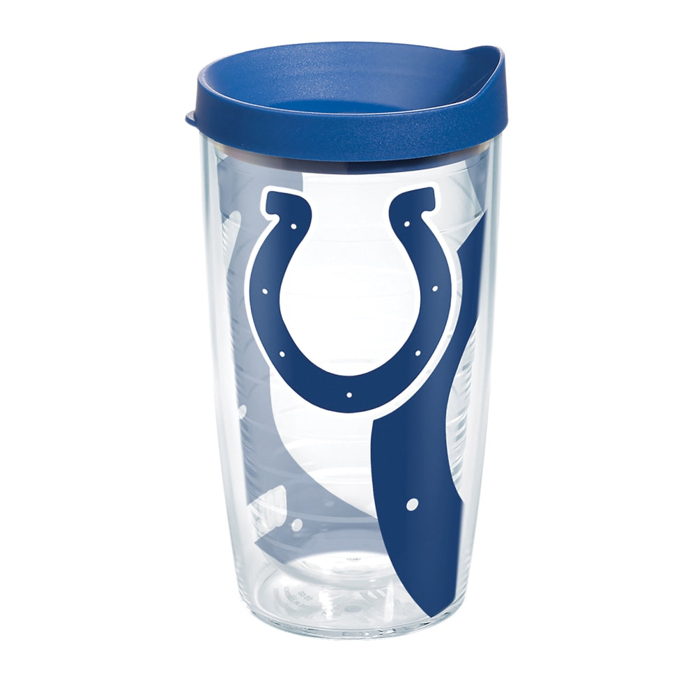 Tervis NFL Tumbler With Lid, 16 Oz, Indianapolis Colts, Clear