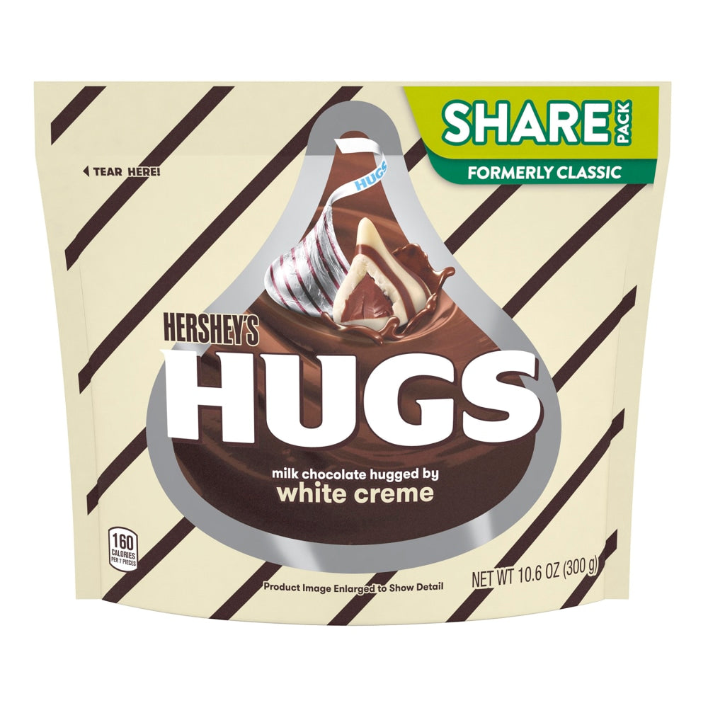 Hersheys HUGS Candy, 10.6 Oz Bag, Pack Of 3 Bags