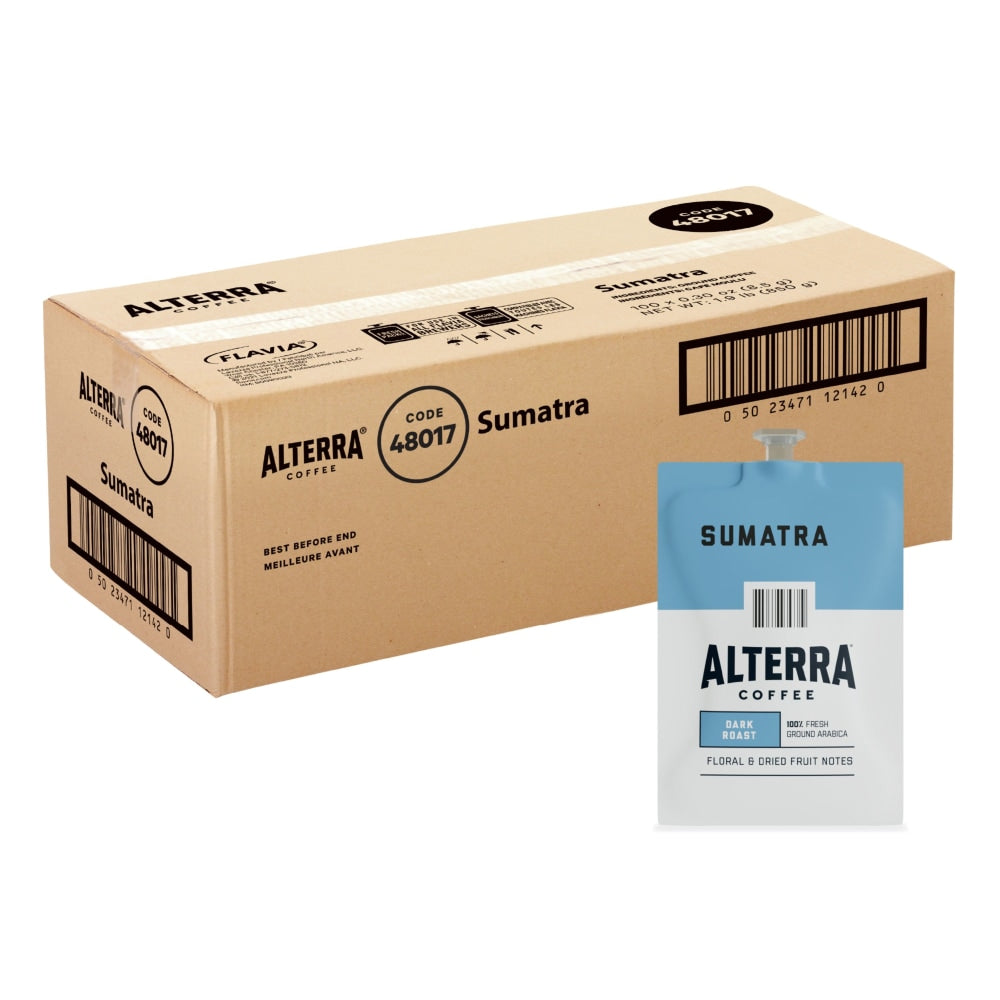 FLAVIA Coffee ALTERRA Single-Serve Coffee Freshpacks, Sumatra, Carton Of 100