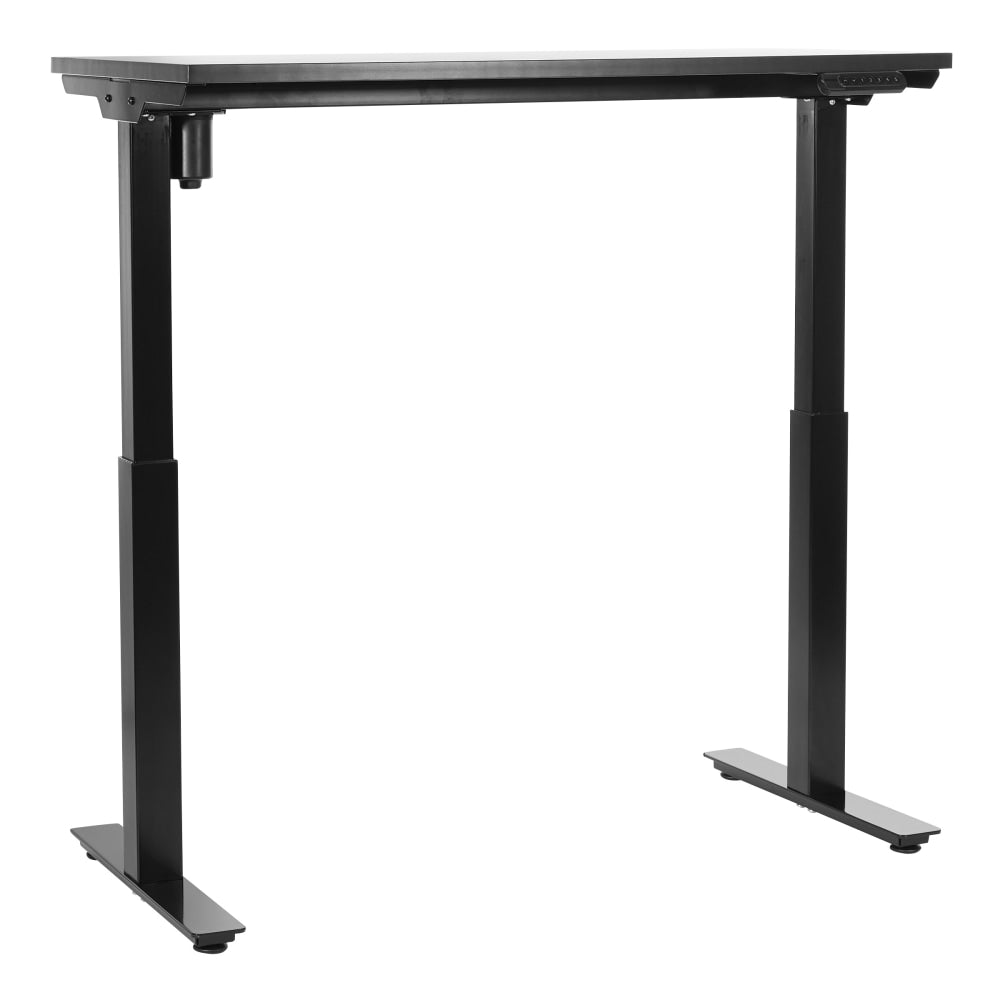 Office Star Pro Line II Prado 2-Stage 1-Motor Height-Adjustable Table, 48in x 47-3/4in, Black