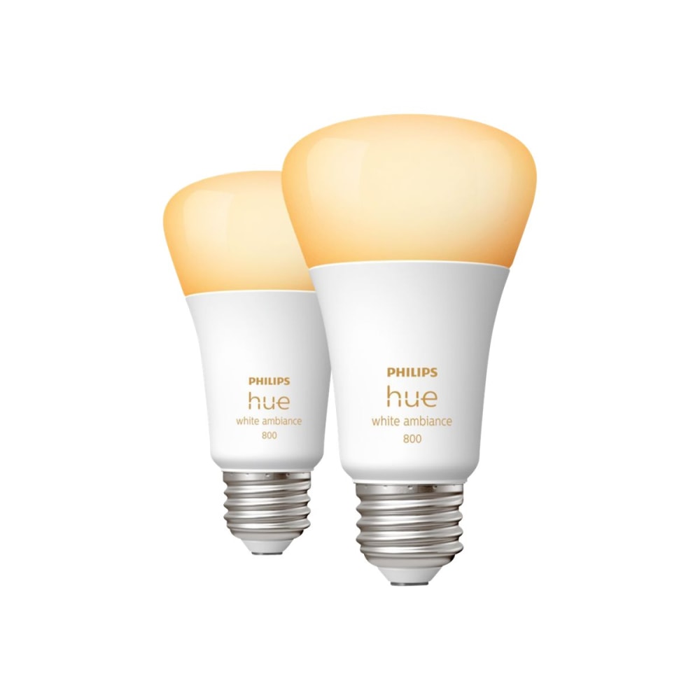 Philips Hue LED Light Bulb - 9 W - 60 W Incandescent Equivalent Wattage - 120 V AC - 800 lm - A19 Size - Warm White, Cold White Light Color - E26 Base - 25000 Hour - 3500.3 deg.F (1926.8 deg.C), 11240.3 deg.F (6226.8 deg.C) Color Temperature