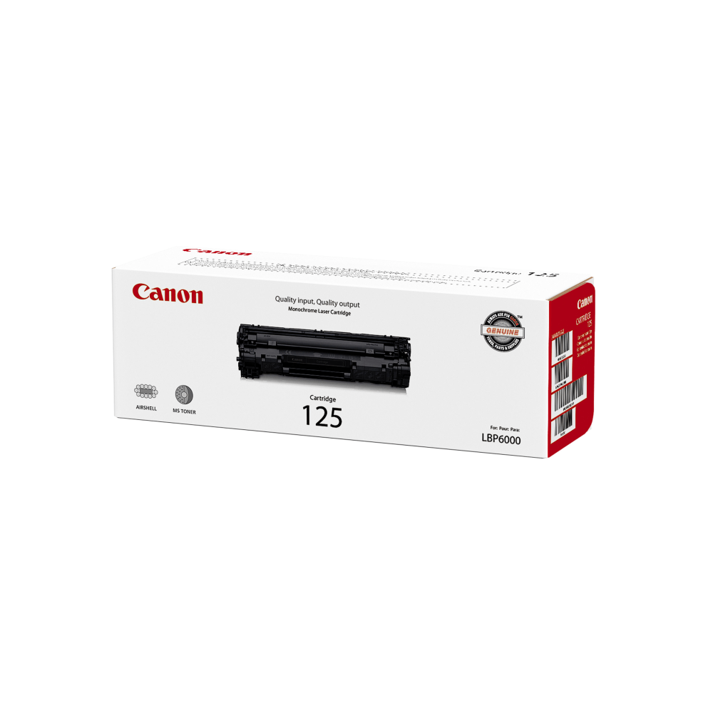 Canon 125 Black Toner Cartridge, 3484B001