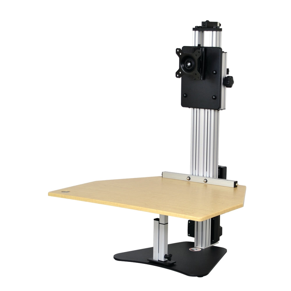 Ergo Desktop Electric Kangaroo Pro Stand, 27 1/2inH x 28inW x 28inD, Maple, Standard Delivery