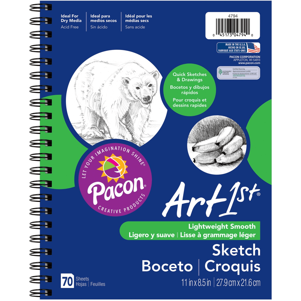 Pacon Art1st Sketch Diary, 11in x 8 1/2in, 70 Sheets