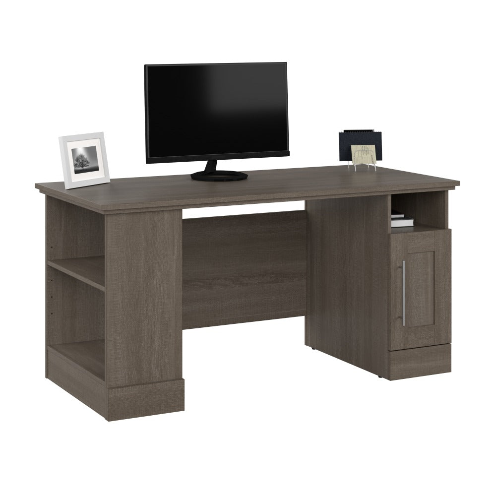 Bestar Pur 60inW Computer Desk, Bark Gray