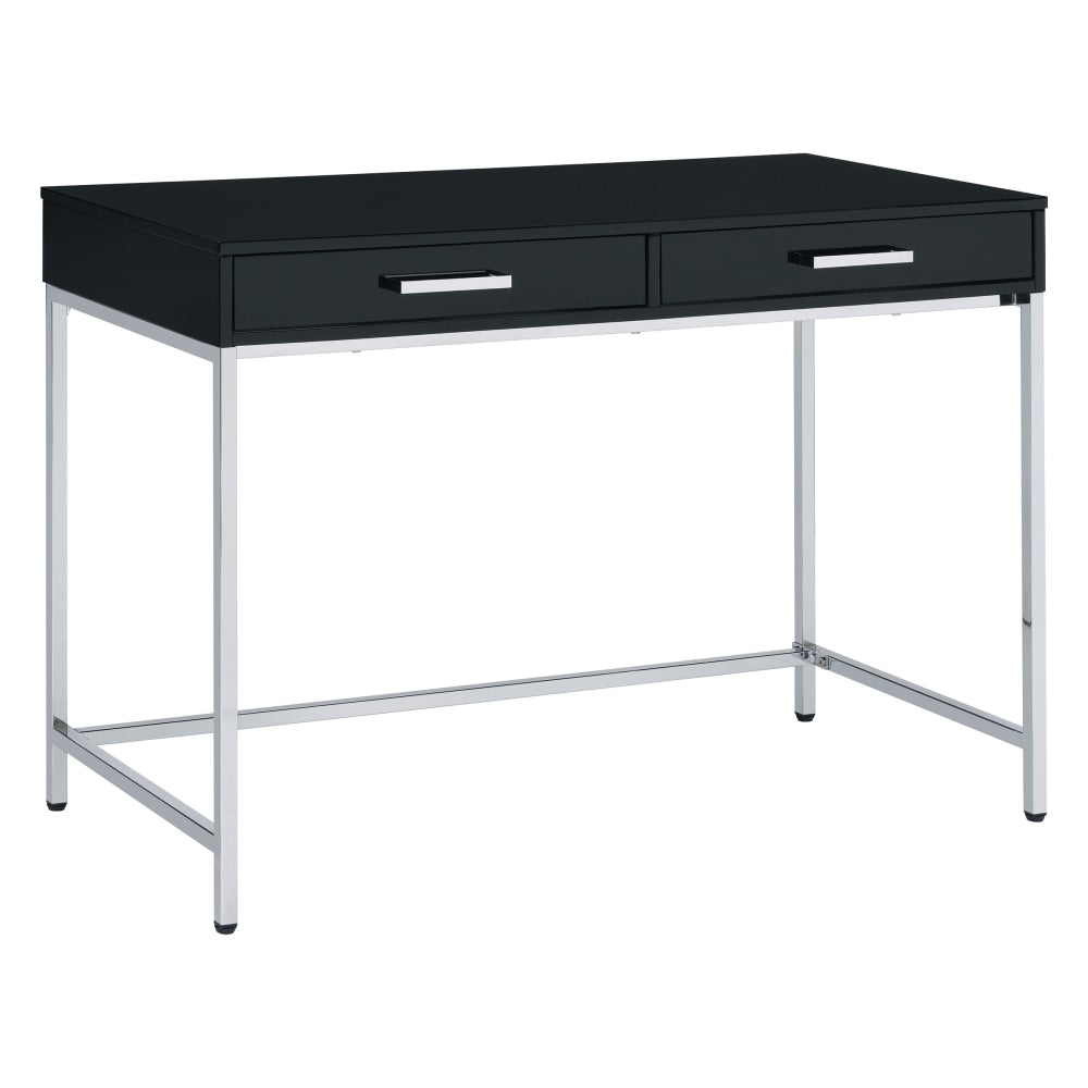 Office Star Alios 42inW Writing Desk, Black/Chrome