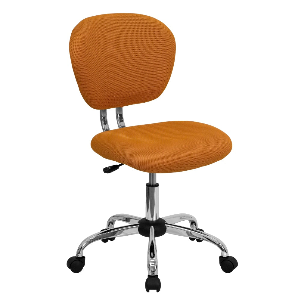 Flash Furniture Mesh Mid-Back Swivel Task Chair, Orange/Silver