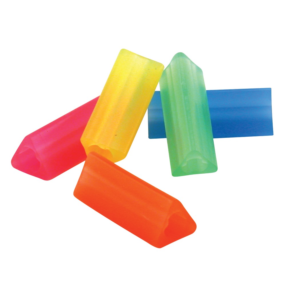 The Pencil Grip Triangle Pencil Grips, 1 3/4in, Assorted Colors, 36 Per Bag, Pack Of 2