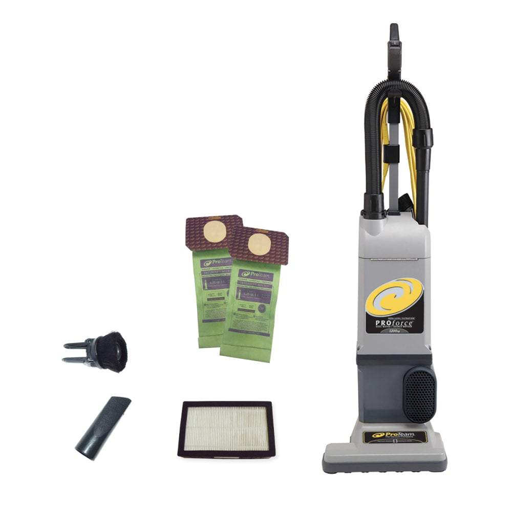 ProTeam ProForce Commercial Upright Vacuum Cleaner With On-Board Tools, 1200XP