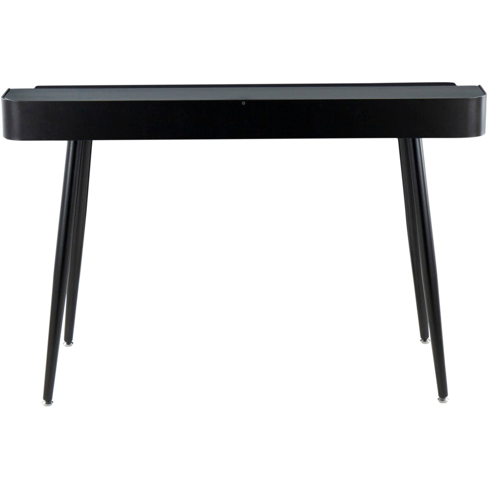 LumiSource Harvey 48inW Dark Finish Computer Desk, Black/Natural