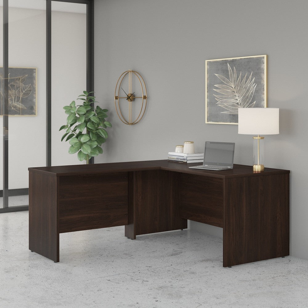 Bush Business Furniture Studio C 60inW L-Shaped Corner Desk With Return, Black Walnut, Standard Delivery