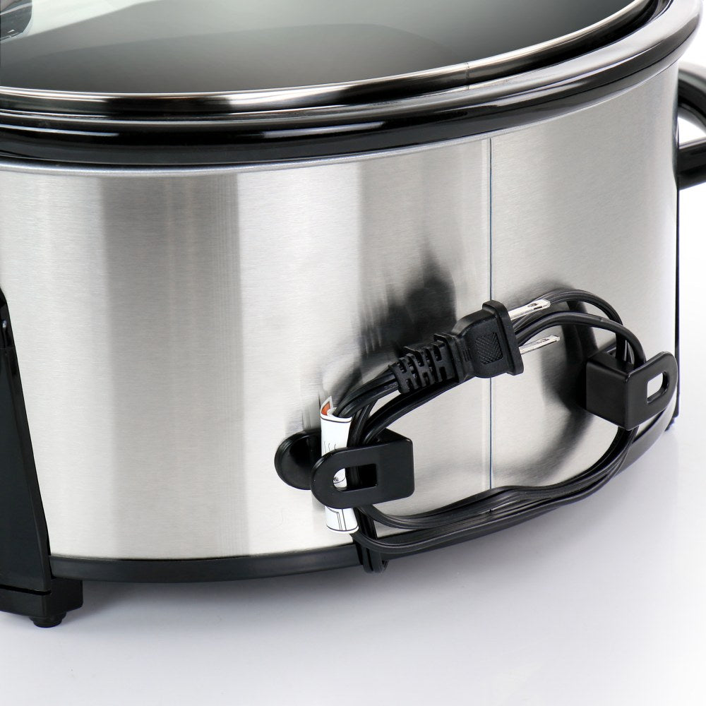 Crock-Pot Cook & Carry 6 Qt Programmable Slow Cooker, Stainless Steel