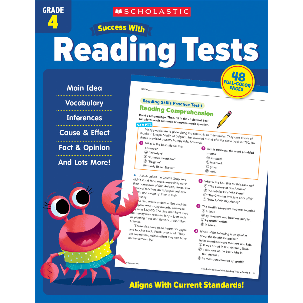 Scholastic Success With Reading Tests, Grade 4