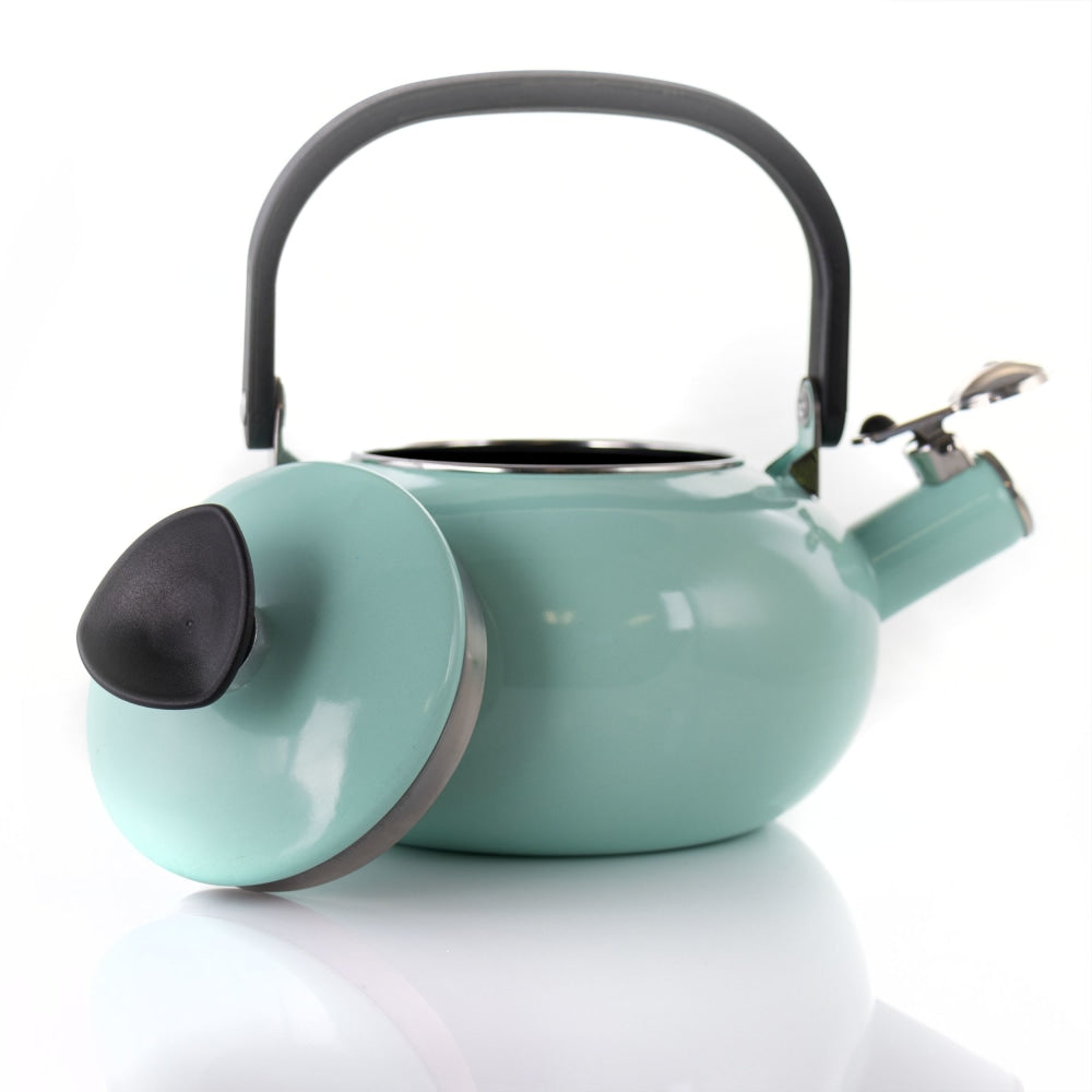 Kenmore Enamel-On-Steel Whistling Tea Kettle, 1.5 Qt, Blue