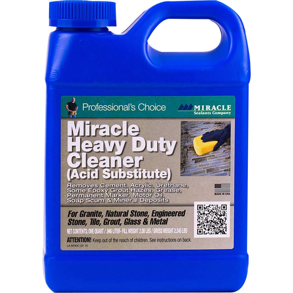 Miracle Sealants Heavy-Duty Acid Substitute Cleaner, 1 Quart, Case Of 6 Bottles