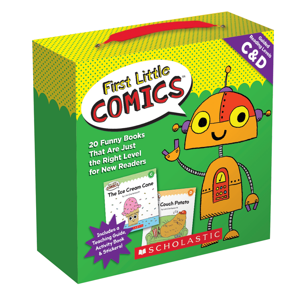 Scholastic Teacher Resources First Little Comics Parent Pack, Levels C & D, Pre-K To 2nd Grade, Set Of 20