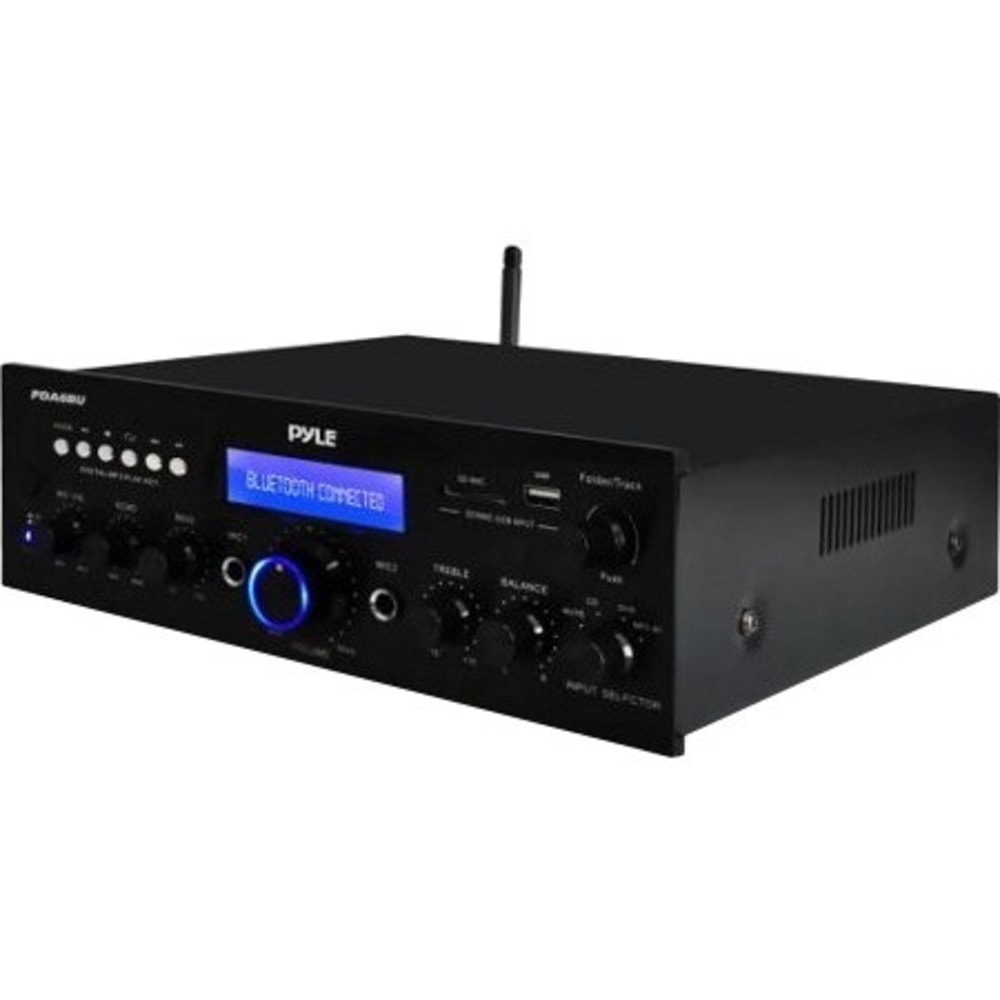 Pyle PDA6BU Amplifier - 200 W RMS - 2 Channel - 20 Hz to 20 kHz - FM - Bluetooth - USB