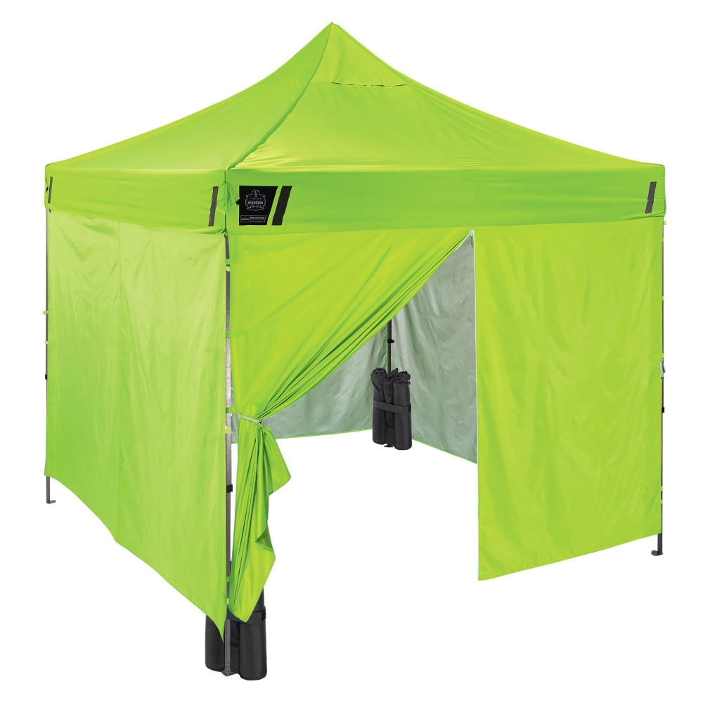 Ergodyne SHAX 6053 Enclosed Pop-Up Tent Kit, 10ft x 10ft, Lime