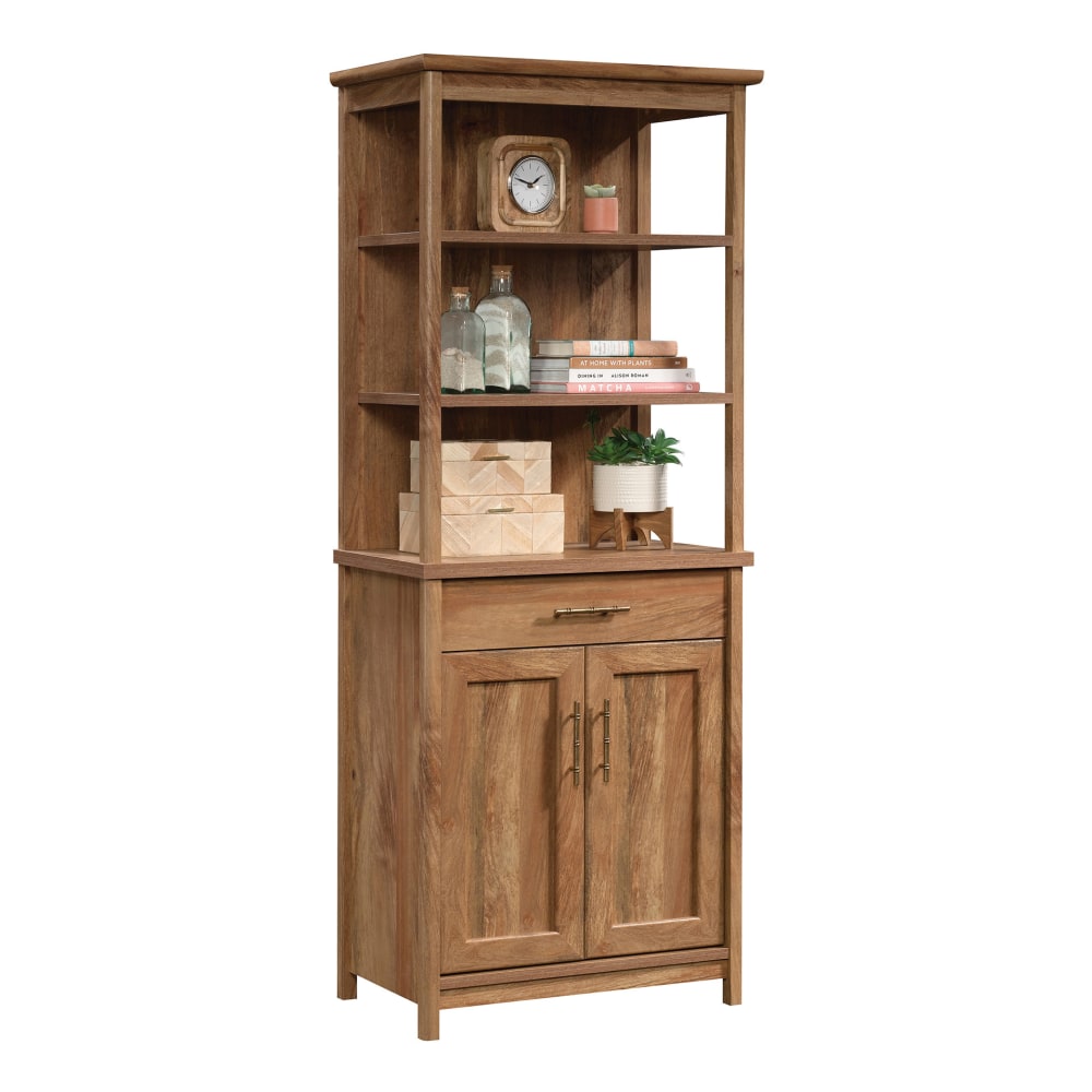 Sauder Coral Cape 67inH 5-Shelf Bookcase With Doors, Sindoori Mango