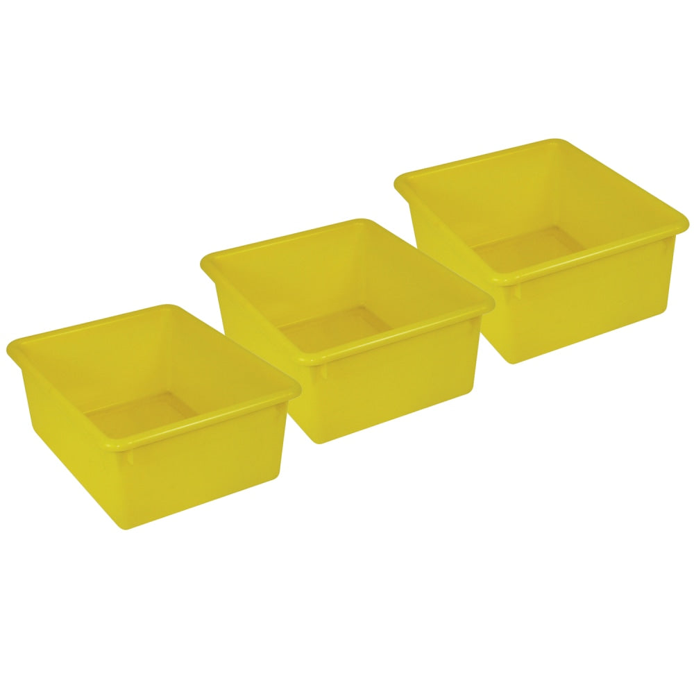 Romanoff Stowaway Letter Boxes, 5-1/4inH x 10-1/2inW x 13-1/4inD, Yellow, Pack Of 3 Boxes